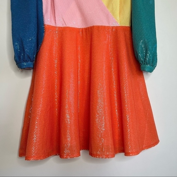 Olivia Rubin Amber Dress in Colorblock Sequins - Picture 4 of 16